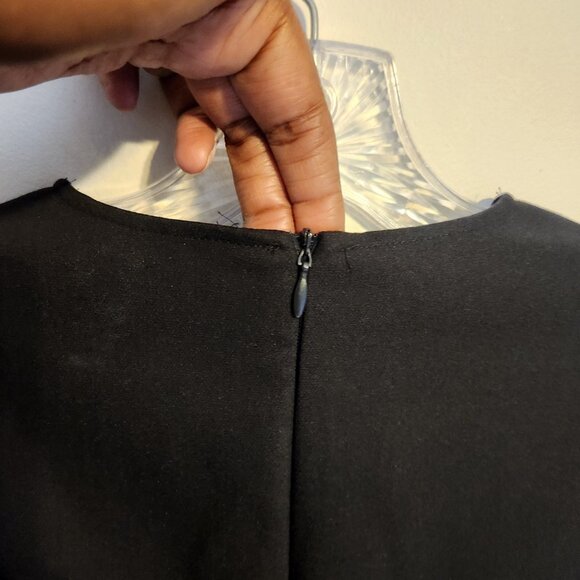 Zara | Women's Classic Little Black Mini Cocktail Dress (US Size Large) - Picture 7 of 10